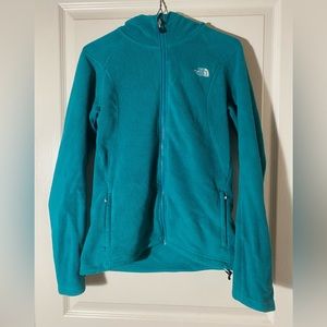 NORTH FACE turquoise fleece jacket size S